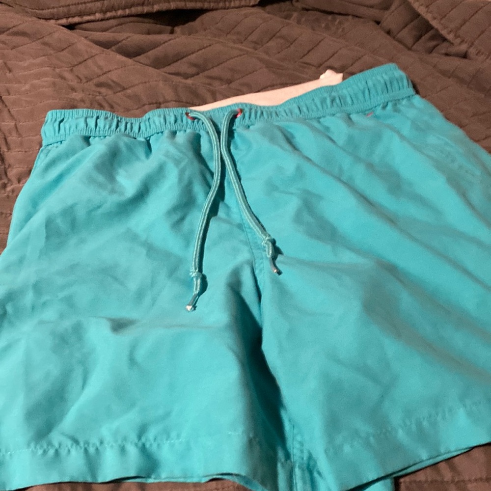 Teal swimming or athletic shorts